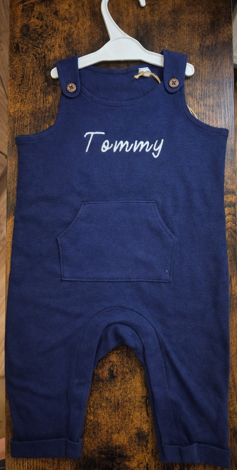 🌿🤍 Personalised Organic Cotton Dungarees 🤍🌿