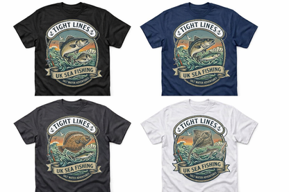 UK Sea Fishing: The "Tight Lines" Range Tshirts