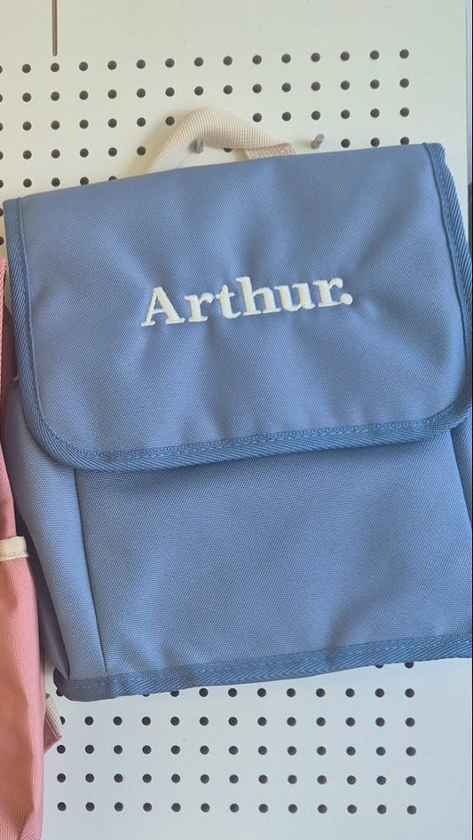Pastel Embroidered Lunch Bag