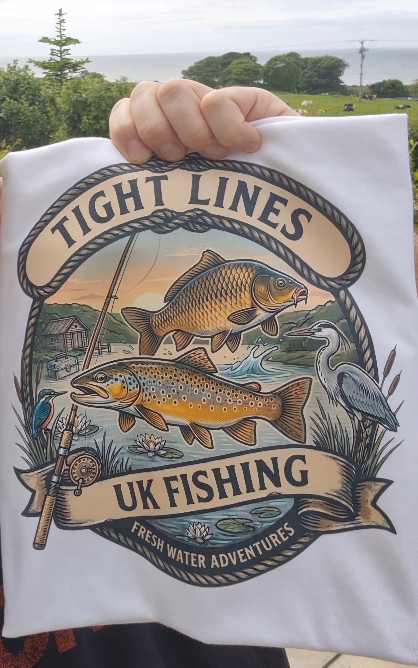 UK Fresh Water Fishing: The "Tight Lines" Range Tshirts