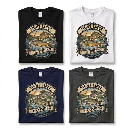 UK Fresh Water Fishing: The "Tight Lines" Range Tshirts