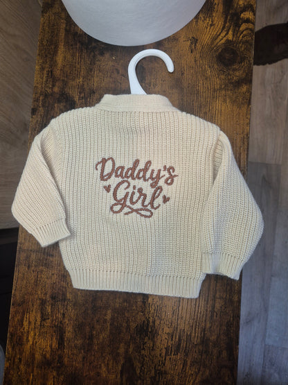 Embroidered Name Cardigan