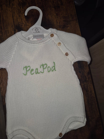 Embroidered Name Romper