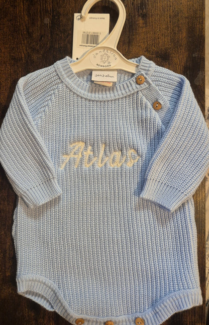 Embroidered Name Romper